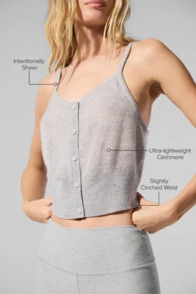 Sheer Cashmere Tank – Athletic Heather Grey