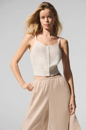 Sheer Cashmere Tank - Ivory