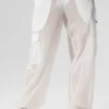 Sheer Game Time Wide Leg Jogger - White