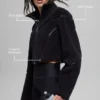 Sherpa Cropped Slope Side Jacket - Black