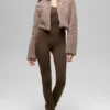 Sherpa Cropped Slope Side Jacket - Chai Latte