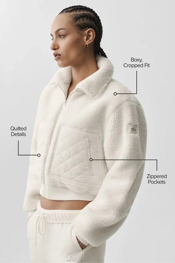 Sherpa Edge Bomber - Ivory