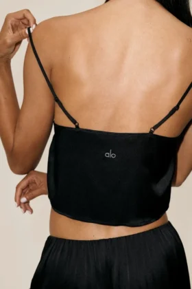Silk Blend Radiance Tank – Black