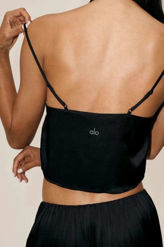 Silk Blend Radiance Tank - Black