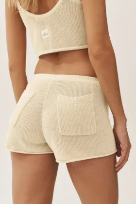 Silk Cashmere Mid-Rise Heatwave Short – Sandy Beige