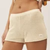 Silk Cashmere Mid-Rise Heatwave Short - Sandy Beige