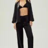 Silk Luminous Button up - Black