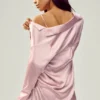 Silk Luminous Button up - Pink Champagne