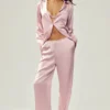 Silk Luminous Button up - Pink Champagne
