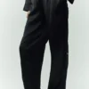 Silk Luminous Pant (Long) - Black