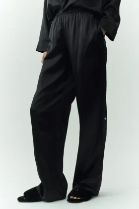 Silk Luminous Pant (Long) – Black