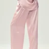 Silk Luminous Pant (Long) - Pink Champagne