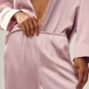 Silk Luminous Pant (Long) - Pink Champagne
