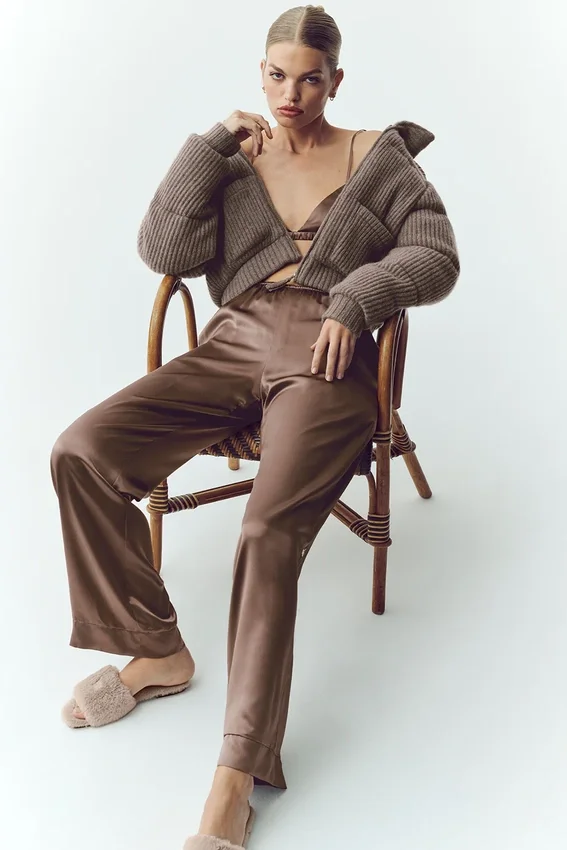 Silk Luminous Pant (Regular) - Alpine Cocoa