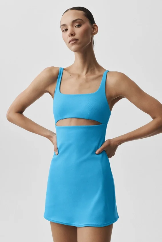 Slice Tennis Dress - Azure Blue