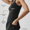 Slice Tennis Dress - Black