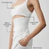 Slice Tennis Dress - White