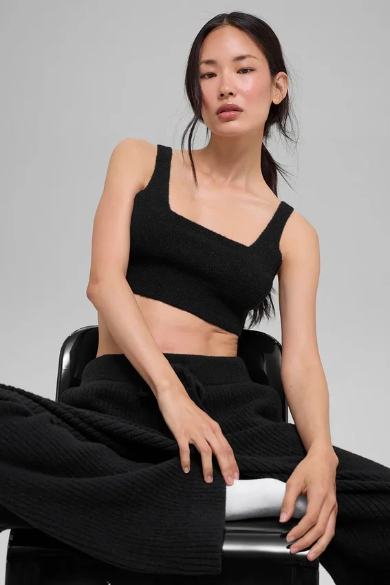 Snuggle up Sweater Bra - Black