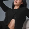 Snuggle up Sweater Cropped Cardigan - Black