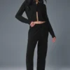 Snuggle up Sweater Cropped Cardigan - Black