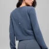Snuggle up Sweater Cropped Cardigan - Bluestone