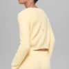 Snuggle up Sweater Cropped Cardigan - Candlelight Yellow