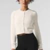 Snuggle up Sweater Cropped Cardigan - Ivory