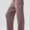 Snuggle up Sweater High-Waist Wide Leg Pant - Mushroom