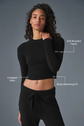 Snuggle up Sweater Long Sleeve – Black