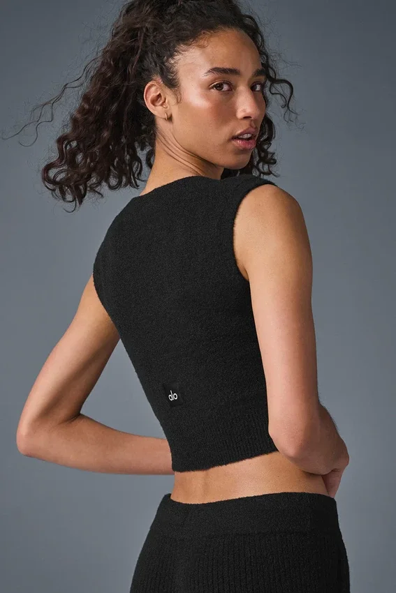 Snuggle up Sweater Short Sleeve - Black