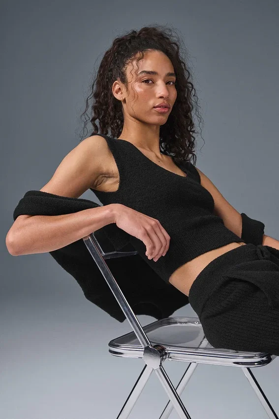 Snuggle up Sweater Short Sleeve - Black