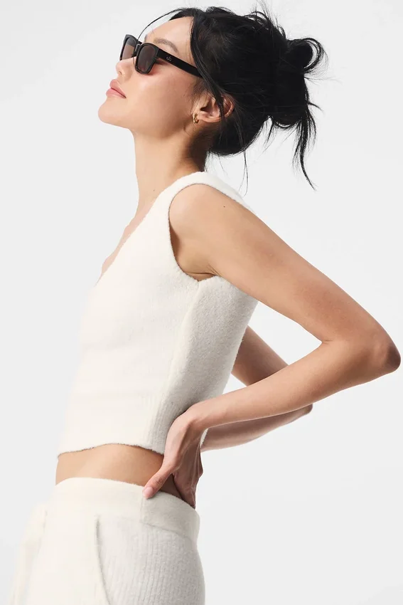 Snuggle up Sweater Short Sleeve - Ivory