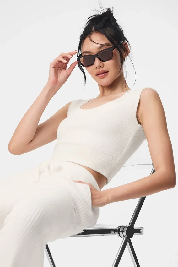 Snuggle up Sweater Short Sleeve - Ivory
