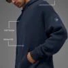 Sports Club Sweater Knit Hoodie - Navy