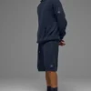 Sports Club Sweater Knit Hoodie - Navy