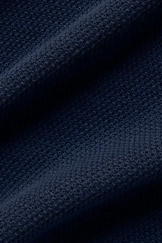 Sports Club Sweater Knit Hoodie - Navy