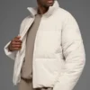 Stretch Woven Street Puffer - Bone
