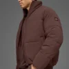 Stretch Woven Street Puffer - Brownstone