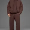 Stretch Woven Street Puffer - Brownstone