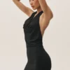Summer Soiree Halter Maxi Dress - Black