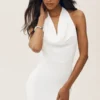 Summer Soiree Halter Maxi Dress - White
