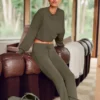 Sway Bootcut Sweatpant - Olive Tree