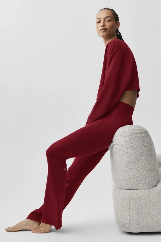 Sway Bootcut Sweatpant - Summer Romance Red