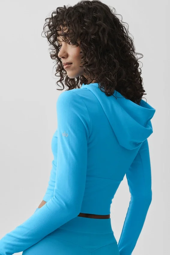Sway Full Zip Hoodie - Azure Blue