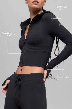 Sway Full Zip Hoodie – Black