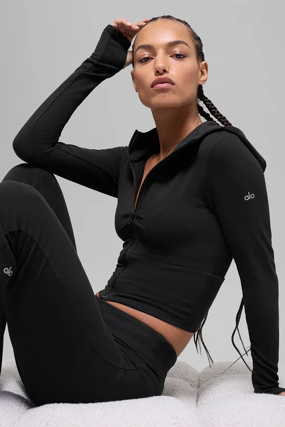 Sway Full Zip Hoodie - Black