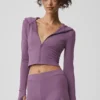 Sway Full Zip Hoodie - Plum Kiss