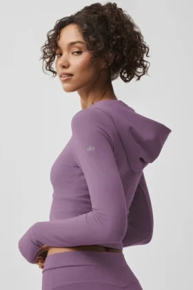 Sway Full Zip Hoodie – Plum Kiss