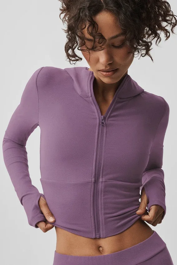 Sway Full Zip Hoodie - Plum Kiss