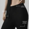 Sweater High-Waist Sunlit Straight Leg Pant - Black